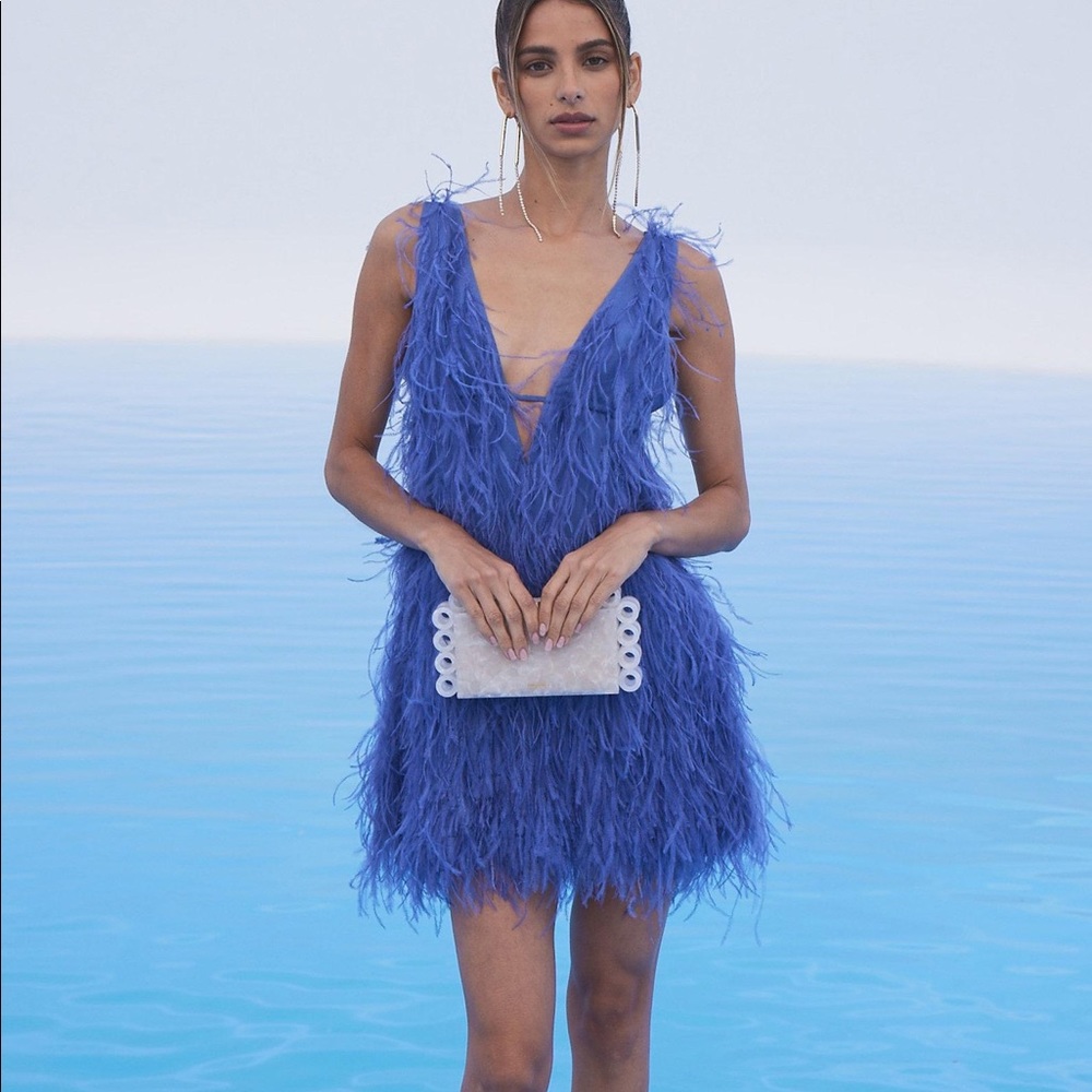 Cult Gaia Ansel feather dress - NWT never worn